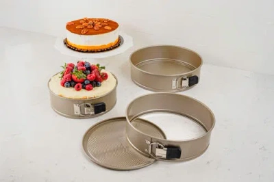 Cuisipro Nonstick Springform Pan With Wave Pattern, Champagne In Metallic