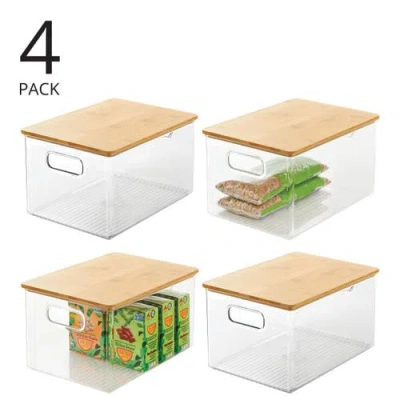 Mdesign Plastic Kitchen Storage Box In Transparent