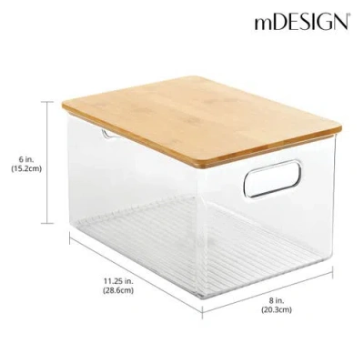 Mdesign Plastic Kitchen Storage Box In Transparent