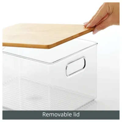 Mdesign Plastic Kitchen Storage Box In Transparent