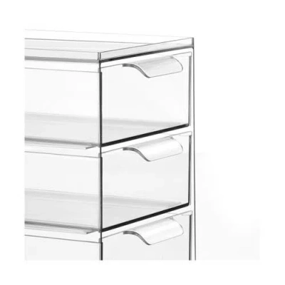 Mdesign 3-drawer Stackable Organizer In Transparent