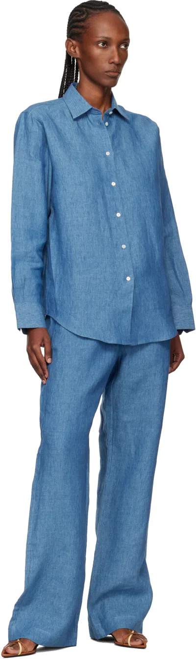 Rohe Chambray Buttoned Shirt In Blue