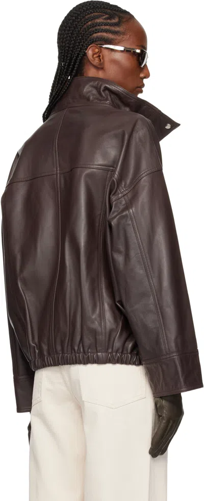 Rohe Reinvented Leather Jacket Earth In Brown