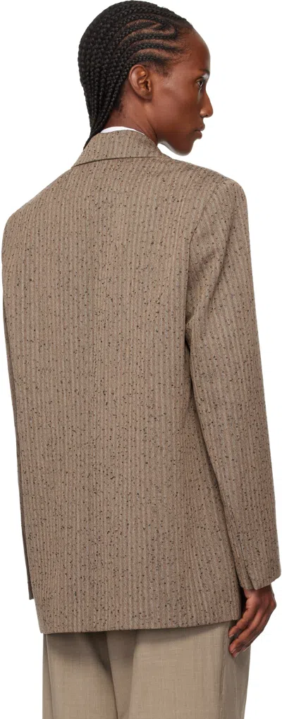 Rohe Herringbone Double-breasted Blazer In Green