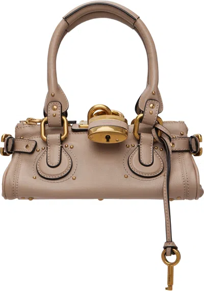 Chloé Paddington Pink Handbag With Two Top Handles And Padlock On The Front In Leather Woman