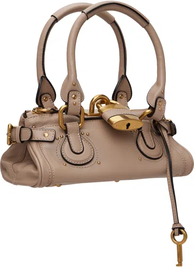Chloé Paddington Pink Handbag With Two Top Handles And Padlock On The Front In Leather Woman