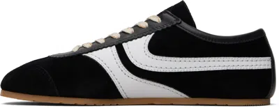 Dries Van Noten Sneakers Contrast Stitching Low Top Rubber Sole In Black