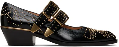 Chloé Chloe Elegant Pumps With Leather Construction And 4cm Heel Height In Black