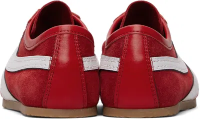 Dries Van Noten 70s Marathon Spirit Suede Low-top Sneakers In Red