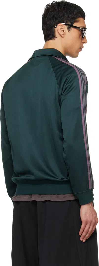 Needles Green Poly Smooth Track Jacket In Green