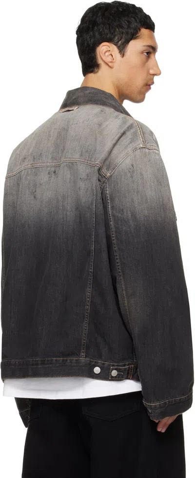 Acne Studios Black Oversized Denim Jacket In Black