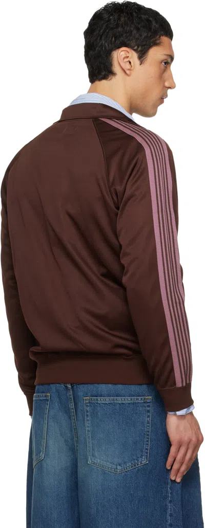 Needles Brown Poly Smooth Track Jacket In Brown