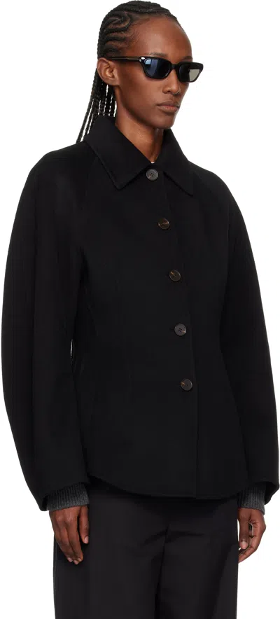 Rohe Sculptural Double-faced Wool Jacket Black In Black