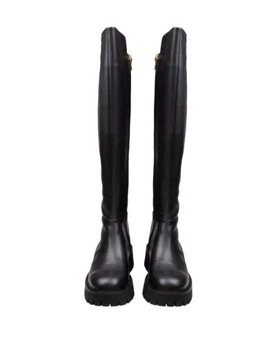 Michael Kors Leather Boot In Black
