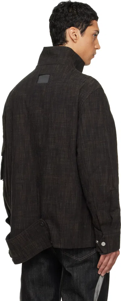 Nullus Black & Brown Deconstructed Multi-form M65 Jacket In Black