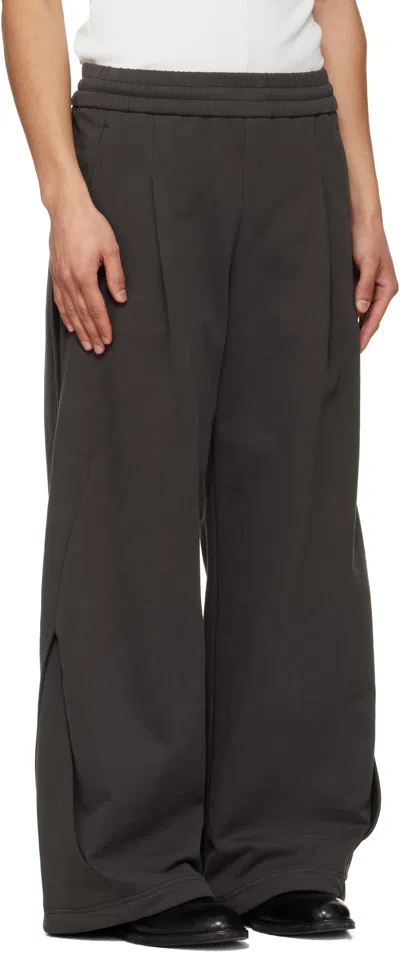Nullus Gray Interweaved Sweatpants In Gray
