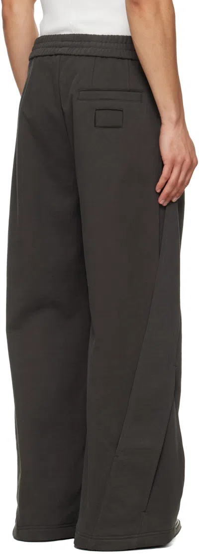 Nullus Gray Interweaved Sweatpants In Gray