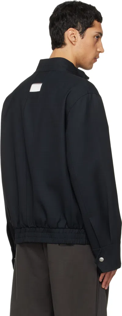 Nullus Navy Harrington Jacket In Black