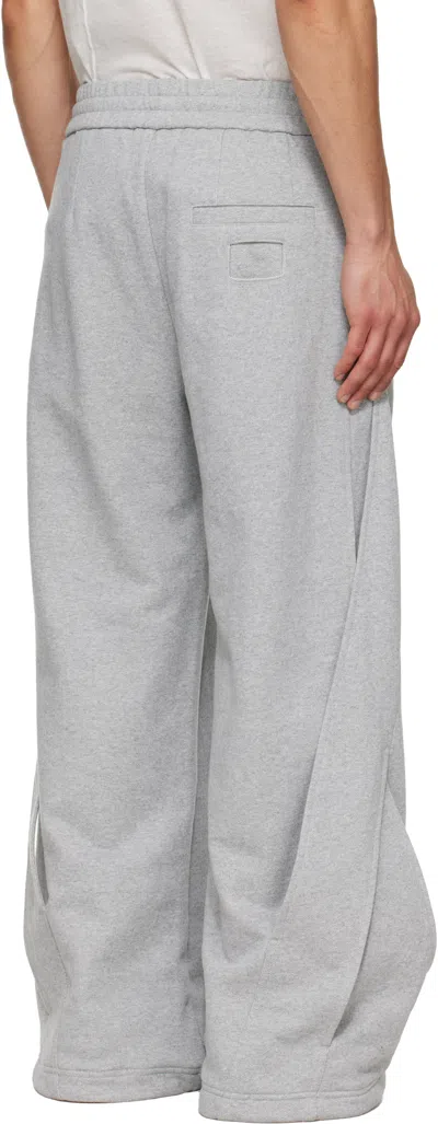 Nullus Gray Interweaved Sweatpants In Gray