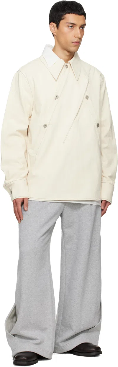 Nullus Gray Interweaved Sweatpants In Gray