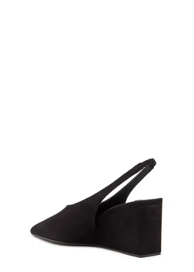 Alaïa Cube Wedge Slingbacks In Suede In Black
