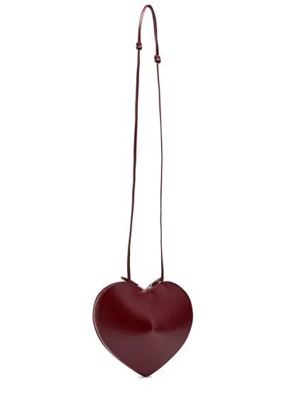 Alaïa Alaia Women Le Coeur Patent Leather Crossbody Bag In Burgundy