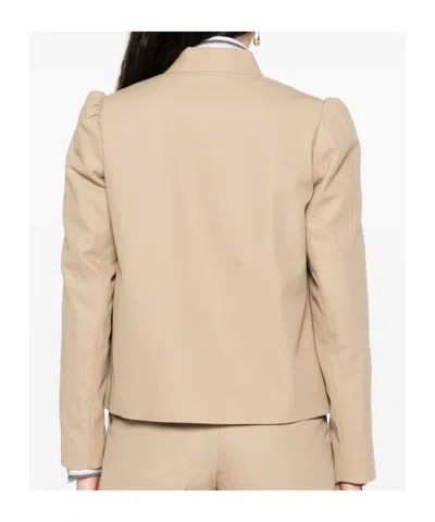 Max Mara Phebe Puff-sleeve Open-front Jacket In Multi