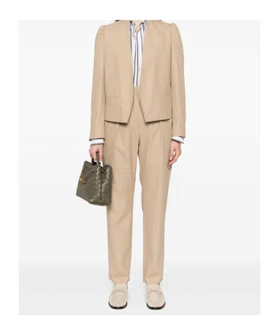 Max Mara Phebe Puff-sleeve Open-front Jacket In Multi