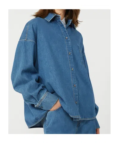 Weekend Max Mara Camicia Oversize Medium Blue In Multi