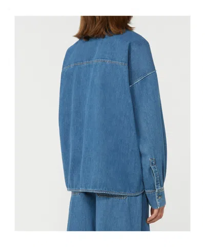 Weekend Max Mara Camicia Oversize Medium Blue In Multi