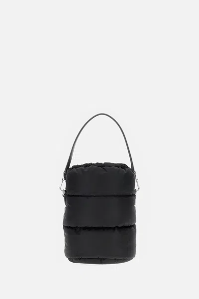 Moncler Caradoc Fabric Bucket Bag With Adjustable Strap In Black