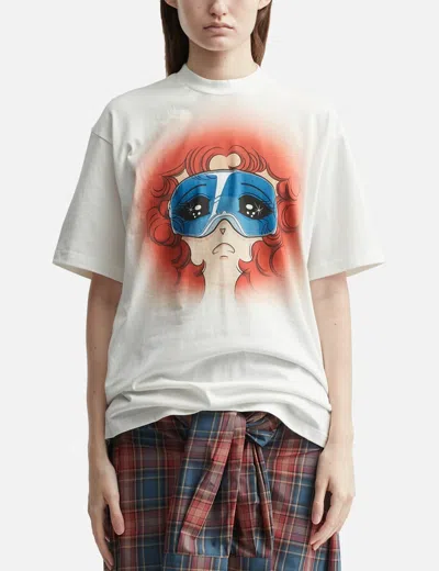 Pushbutton Graphic-print T-shirt In Yellow