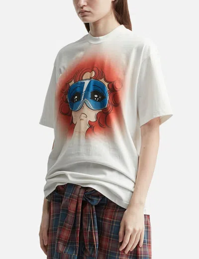 Pushbutton Graphic-print T-shirt In Yellow