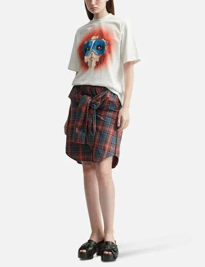 Pushbutton Graphic-print T-shirt In Yellow