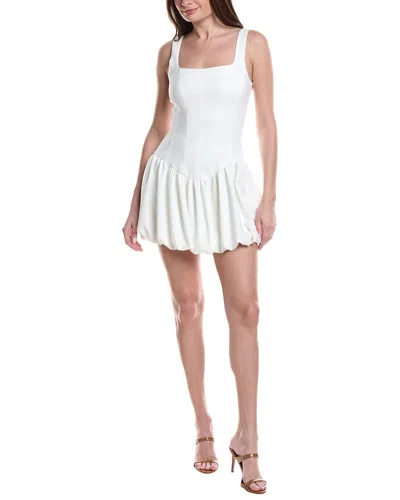 Black Halo Birdie Sleeveless Bubble Minidress In White