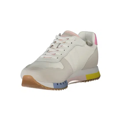 Blauer Leather Suede Panel Trainers In White