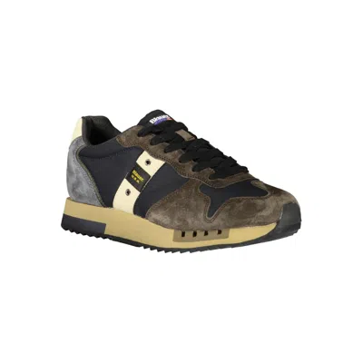 Blauer Blue Leather Men Sneaker In Blue