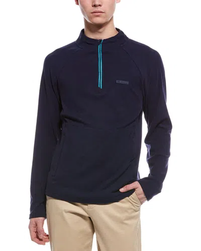 Ben Sherman Microfleece 1/4-zip In Blue