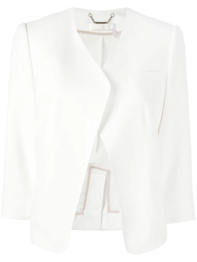 Chloé Open Front Jacket In White
