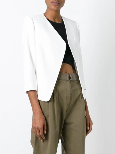 Shop Chloé Open Front Jacket In White