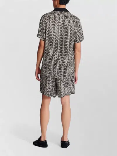 Balmain Short Sleeves Shirt Geometric Pattern Collar In Multi