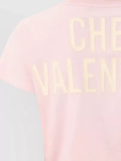 Valentino Garavani Printed Cotton T-shirt Clothing In Pink