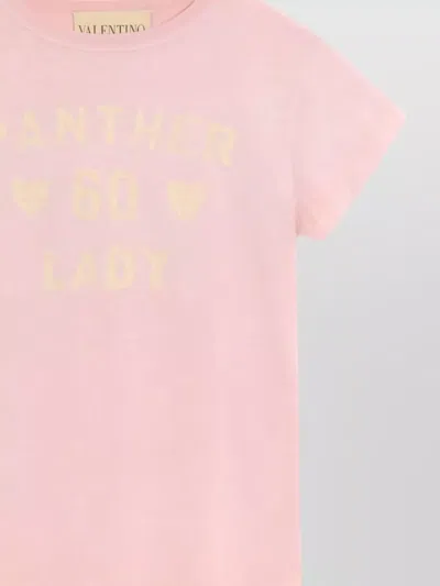 Valentino Garavani Printed Cotton T-shirt Clothing In Pink