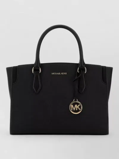 Michael Kors Becca Leather Handbag Structured Silhouette Hardware