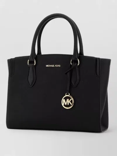 Michael Kors Becca Leather Handbag Structured Silhouette Hardware