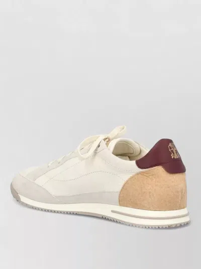 Brunello Cucinelli Sneaker Low Top Contrasting Heel Panel In Multi