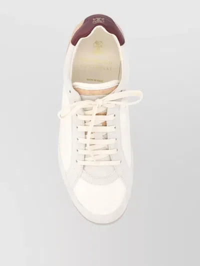 Brunello Cucinelli Sneaker Low Top Contrasting Heel Panel In Multi