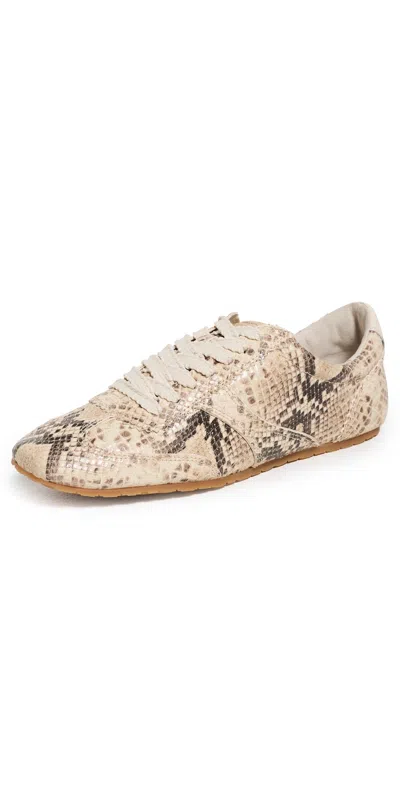 Dolce Vita Dorie Sneakers Natural Snake Embossed Leather In Multi