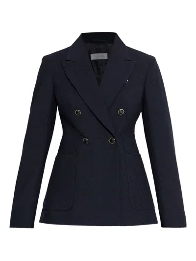 Max Mara Double-breasted Jacket In Black