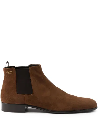 Prada Chelsea Boot Ld62 In Brown